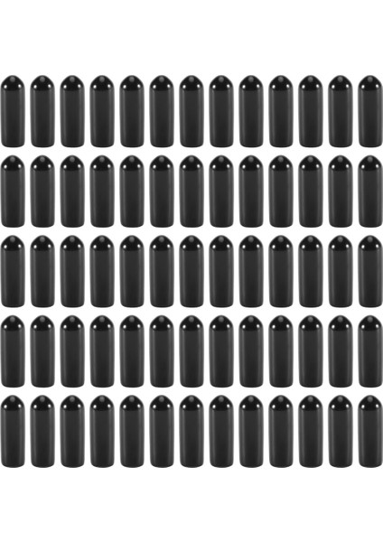 100PCS Kauçuk Uç Kapaklar 4mm Kimlik Pvc Yuvarlak Tüp Cıvata Kapağı Kapak Vidalı Iplik Koruyucular Siyah (Yurt Dışından) fiyatları