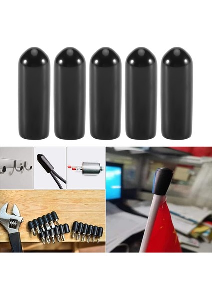 100PCS Kauçuk Uç Kapaklar 4mm Kimlik Pvc Yuvarlak Tüp Cıvata Kapağı Kapak Vidalı Iplik Koruyucular Siyah (Yurt Dışından) indirimleri
