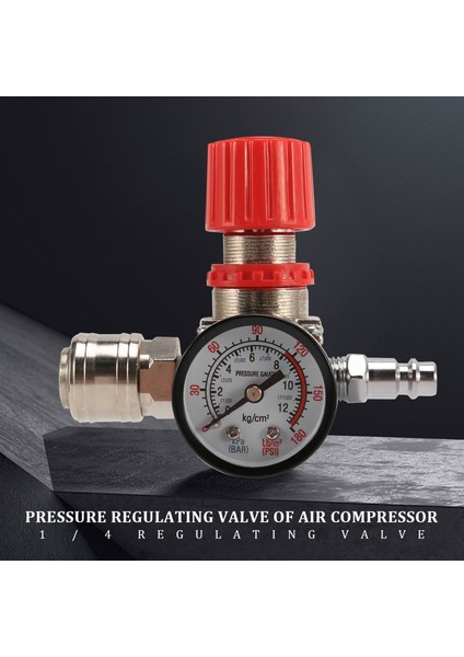1/4inch Basınç Regülatörü Hava Kompresörü Basınç Regülatör Azaltma Valfi 3 Delikler Kontrol Vanası 12 Çubuk Bağlantı (Yurt Dışından) fiyatları