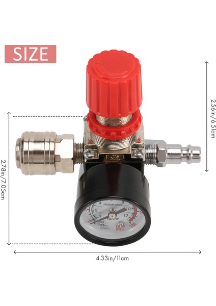 1/4inch Basınç Regülatörü Hava Kompresörü Basınç Regülatör Azaltma Valfi 3 Delikler Kontrol Vanası 12 Çubuk Bağlantı (Yurt Dışından) fırsatları