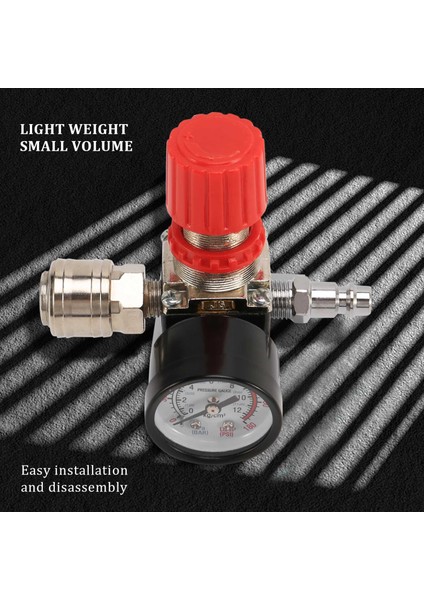 1/4inch Basınç Regülatörü Hava Kompresörü Basınç Regülatör Azaltma Valfi 3 Delikler Kontrol Vanası 12 Çubuk Bağlantı (Yurt Dışından) indirimleri