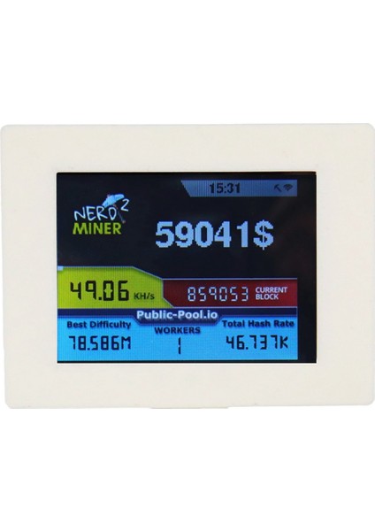 Nerdminer V2 Madenci 2.8 Inç LCD Ekran 56KH/S Hash Hızı Bitcoin Solo Miner Miner Btc Piyango Madenci (Yurt Dışından)