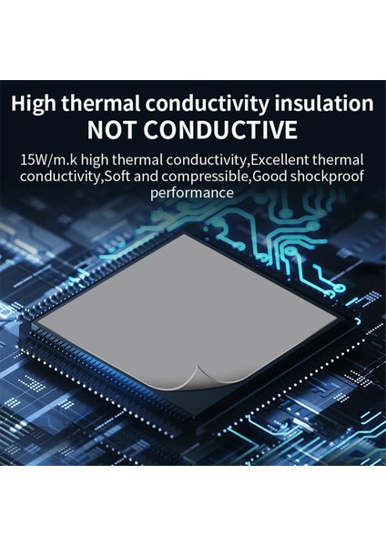 Gpu Cpu Iletken Silikon Pad 100X100MM 2.0mm Kalınlık 15W/MK Soğutma Soğutma Soğutma Termal Ped (Yurt Dışından) fırsatları