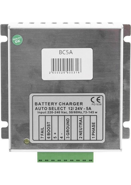 BC5A 12V/24V Jeneratör Otomatik Akıllı Pil Şarj Cihazı Modülü Şamandıra Şarj Cihazları Devre Tasarım Adaptör Jeneratör Parçaları (Yurt Dışından)