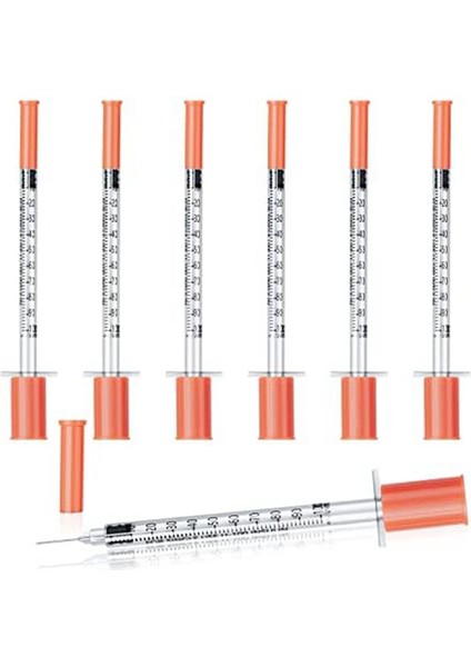1ml U-100 Iğneli Şırınga, 31G 1cc 5/16-Inç (8mm), 50'li Paket (Yurt Dışından)