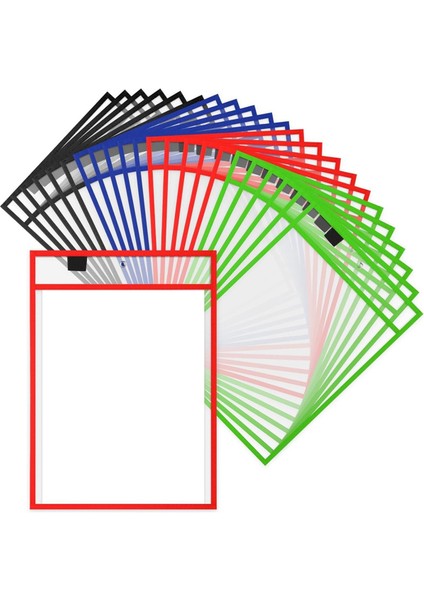 Tekrar Kullanılabilir Not Tutucu Cep Plastik Dosya Çantası Kuru Silinebilir Kılıf E (Yurt Dışından)