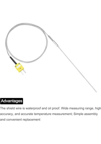K Tip Termokupl Tapalı, Sayacı Sıcaklık Sensörü Probu -50 Ila 1100 ° C, 3.3ft Tel 1X150MM (Yurt Dışından) fırsatları