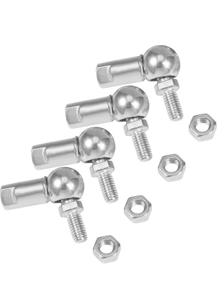 Cs8, Çubuk Uç Top Yatağı Saplamalı, M5X0.8MM Karbon Çelik Sağ El 4 Pcs, Baş Daptı (Yurt Dışından)