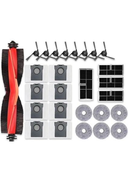 Dreame Bot X40/X40 PRO/X40 Ultra Robot Vakum Değiştirme Ana Fırça Hepa Filtre Mop Pedler Toz Torbaları Yedek Parçalar (Yurt Dışından)