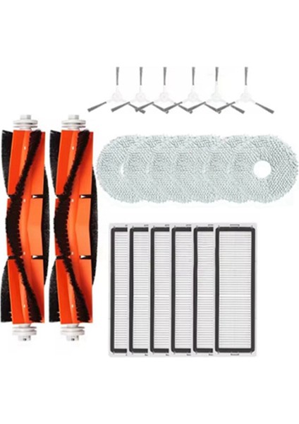 Xiaomi Robot Vakum S10+ / S10 Plus B105 Yedek Parça Aksesuarları Ana Yan Fırça Hepa Filtre Mop Bezi Için Uyumludur (Yurt Dışından)