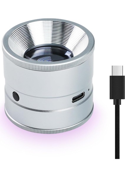 Led, Şarj Edilebilir Kuyumcular Loupe ile Takı Loupe 10X, LED Ölçekli Loupe 10X Ayarlanabilir Odaklı, Mücevher, Saatler Için (Yurt Dışından)