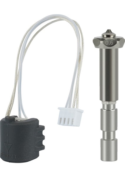 Anycubic Kobra Için 3 Max Hotend Entegre Sertleştirilmiş Çelik Nozul Termistör Isıtma Bileşeni K3M Seramik Hotend 0.6mm (Yurt Dışından)