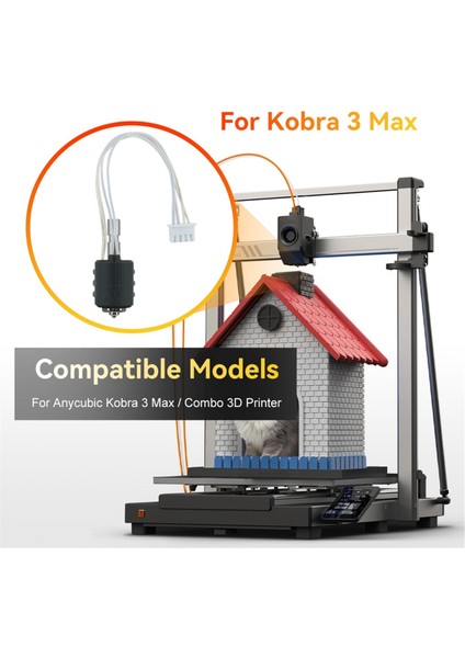 Anycubic Kobra Için 3 Max Hotend Entegre Sertleştirilmiş Çelik Nozul Termistör Isıtma Bileşeni K3M Seramik Hotend 0.6mm (Yurt Dışından) fiyatları