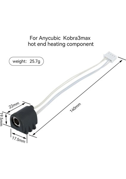 Anycubic Kobra Için 3 Max Hotend Entegre Sertleştirilmiş Çelik Nozul Termistör Isıtma Bileşeni K3M Seramik Hotend 0.6mm (Yurt Dışından) indirimleri