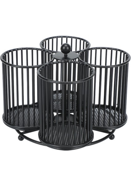 Siyah Kalemlik Düzenleyici, Metal 360° Dönebilen Kalem Saklama (Yurt Dışından)