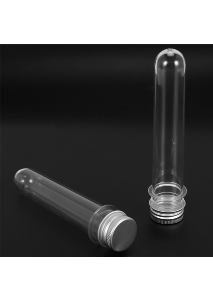 25 Adet 45ML Plastik Test Tüpleri Metal Vidalı Kapaklı Yuvarlak Tabanlı Düğün (Yurt Dışından)