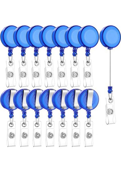 100 Adet Geri Çekilebilir Rozet Makarası Klipsleri Kimlik Kartı Tutucu Makarası, B (Yurt Dışından)