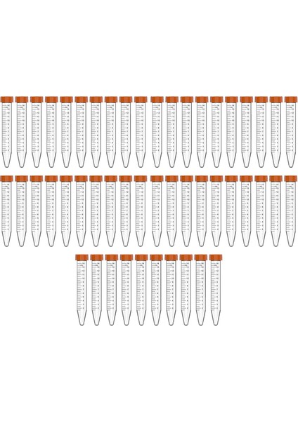 15ML Konik Santrifüj Tüpleri, 50 Adet Steril Tüp (Yurt Dışından)