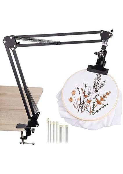Ayarlanabilir Nakış Masa Standı, Nakış Çember Standı, Ayarlanabilir Metal Nakış Çember Standı Iğne Işi, Sanat (Yurt Dışından)