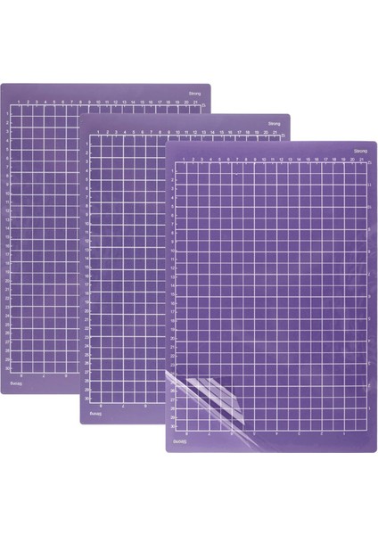 8.5X12 Inç Kesme Paspası (Güçlü Kavrama), 3pcs Yapışkan Kesme Paspasları Yeniden Kullanılabilir Güçlü Kavrama Makinesi Mat Değişimi (Mor) (Yurt Dışından)