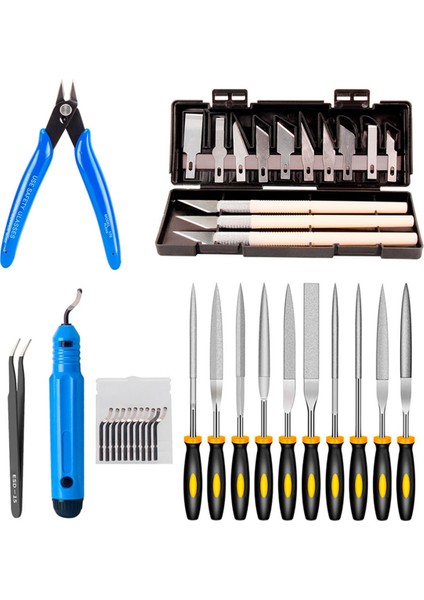 Deburring Aracı Kiti Gravür Oyma Aracı Dıy 3D Yazıcı Parça 3D Model Dosya Kesici Kazanma Malzeme Çıkarma Araçları (Yurt Dışından)
