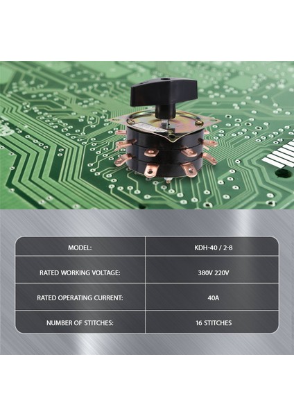 Welde Anahtarı Kdh-40 / 2-8 Kontaktör 8 Bit 2 Faz 16 Pin 40A Kaynak Makinesi Anahtarı Döner Anahtar Bakır Iğne Gümüş Kaplama (Yurt Dışından) fiyatları