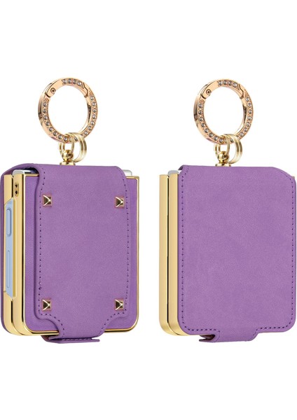 Samsung Galaxy Z Flip 7 Için Renkli Yüzüklü Telefon Kılıfı (Yurt Dışından)