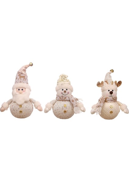 3pcs LED Noel Bebek Dekoru Ev Dekorasyonu Noel Partisi Masası Şömine Ev Ofis Araba (Yurt Dışından)