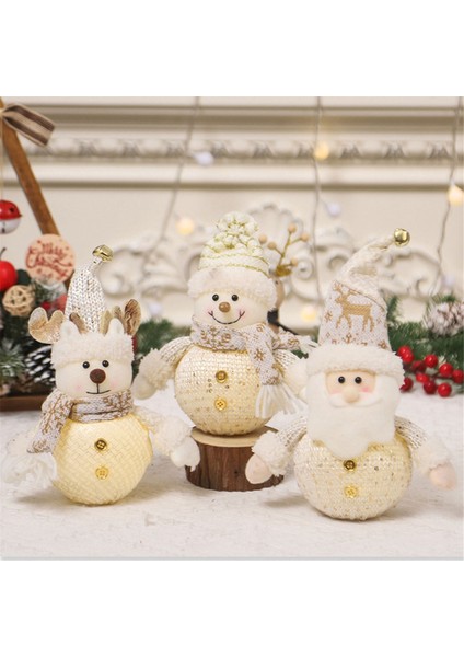 3pcs LED Noel Bebek Dekoru Ev Dekorasyonu Noel Partisi Masası Şömine Ev Ofis Araba (Yurt Dışından) modelleri
