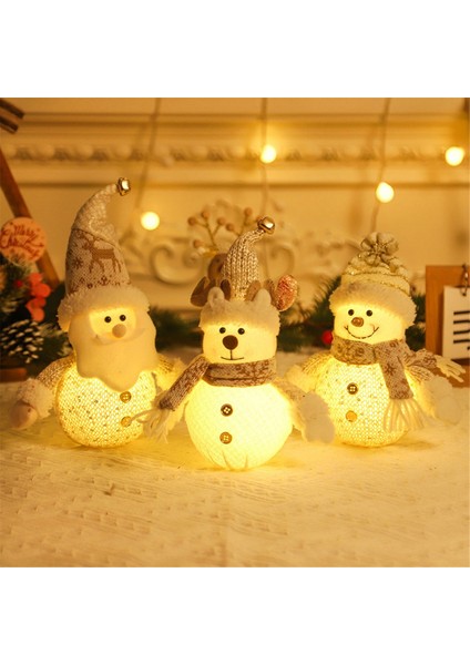 3pcs LED Noel Bebek Dekoru Ev Dekorasyonu Noel Partisi Masası Şömine Ev Ofis Araba (Yurt Dışından) indirimleri