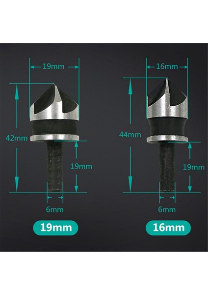 3pcs Ahşap Işleme 5 Kenarlı Pahlatma Makinesi 90 Derecelik Pah-Bıçağı 12-19MM Alet Elektrikli Matkap Setini Set. (Yurt Dışından) fiyatları