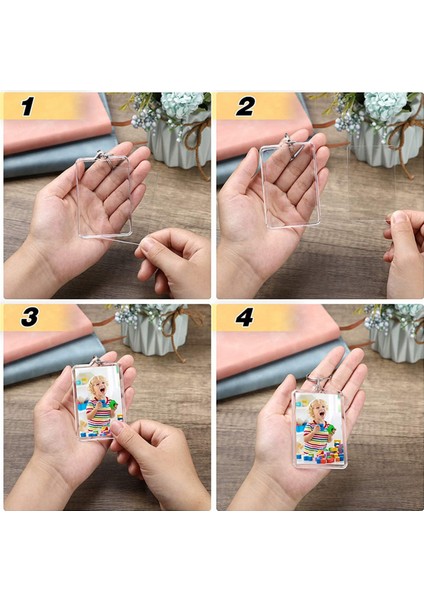 16PCS Akrilik Fotoğraf Çerçeveleri Anahtarlık Tutucu Fotoğraf Dıy Zanaat Için Boş Anahtarlık Ekle 2.2 x 3 Inç (Yurt Dışından) fiyatları