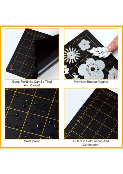 6ınchx8.9inch Manyetik Araplar Kart Boyutu Grid Cutter Aksesuarları 0.8mm Kalın Siyah Kabartma Makinesi Kalıp Paspasaları (Yurt Dışından) fiyatları