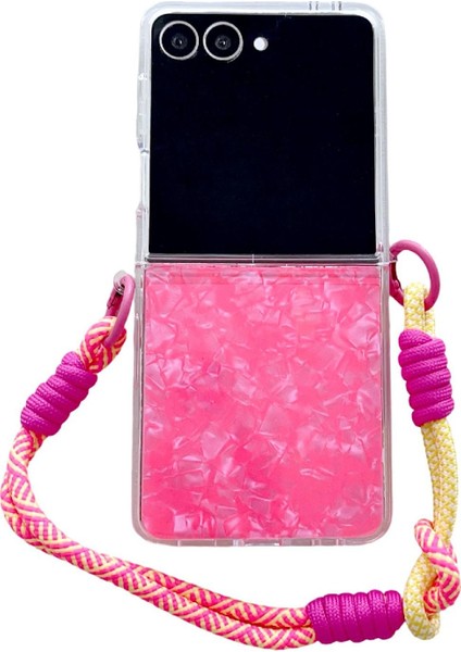 Samsung Galaxy Z Flip 7 5g Için Yan Tokalı Shl Dokulu Kılıf (Yurt Dışından)