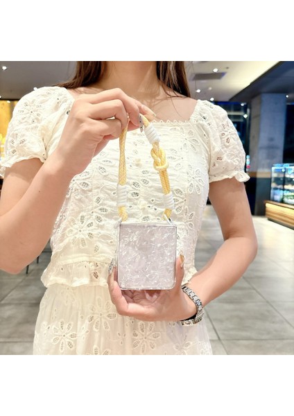 Samsung Galaxy Z Flip 7 5g Için Yan Tokalı Shl Dokulu Kılıf (Yurt Dışından) fiyatları