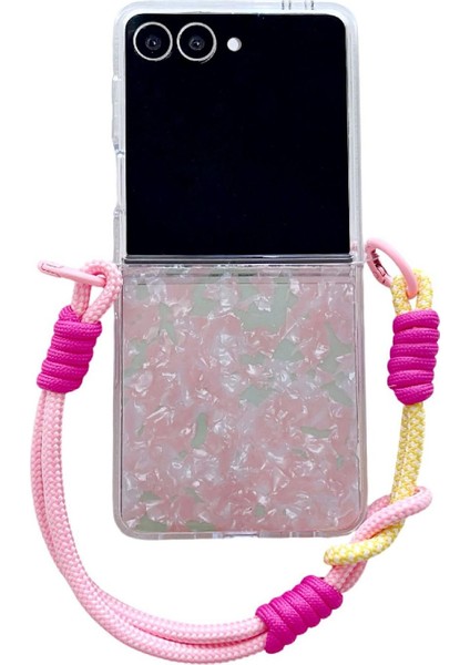 Samsung Galaxy Z Flip 7 5g Için Yan Tokalı Shl Dokulu Kılıf (Yurt Dışından)