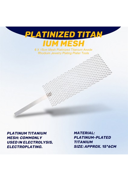 6 x 15CM Mesh Platinize Titanyum Anot Rhodyum Takı Kaplama Plater Araçları (Yurt Dışından) fırsatları