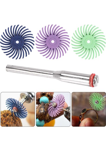 50PCS 1 Inç Radyal Kıl Disk Kiti Aşındırıcı Fırça 3mm Şafak Detay Parlatma Tekerleği Döner Takım Aksesuarları (Yurt Dışından) fiyatları
