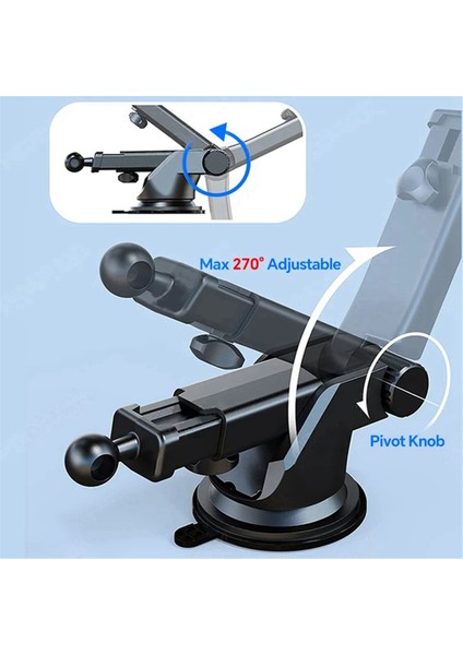 5pcs Araba Teleskopik Uzun Kol Standı Top Vantuz Fincanı Taban Telefon Tutucu Obdpeak T20 ve T30 Araba Dvr Kamera (Yurt Dışından) indirimleri