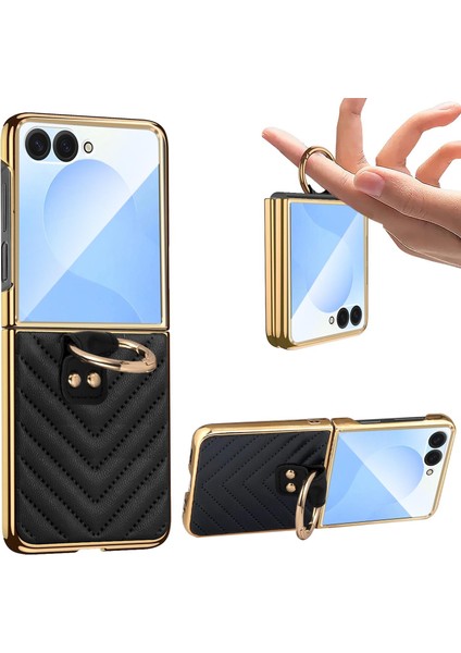 Samsung Galaxy Z Flip 7 Için Dream Metal Halka Pu Telefon Kılıfı (Yurt Dışından) fiyatları
