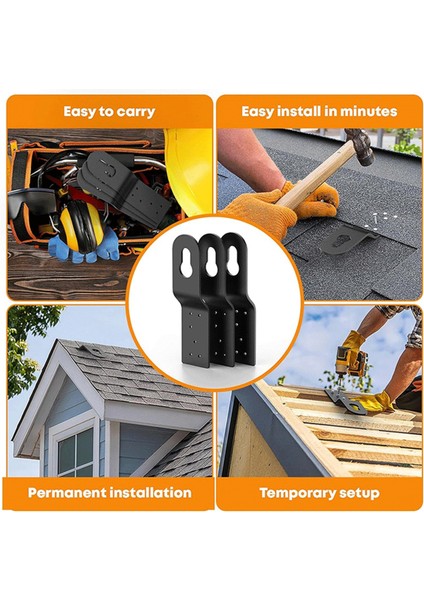 Çatı Güvenliği Ankrajı Hitch Clip, Düşme Koruması Için Çatı Ankavranları Ahşap Yüzeylere Bağlanır, Kalıcı Çatı Ankrajı Kullanımı (Yurt Dışından) indirimleri