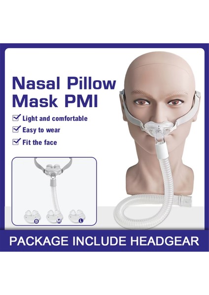 Cpap Nazal Yastık Maskesi Evrensel Pm1 Uyku Apnesi Nazal Maske Cpap ve S/m/l 3 Boyutlu Silikon Yastıklar (Yurt Dışından) fiyatları