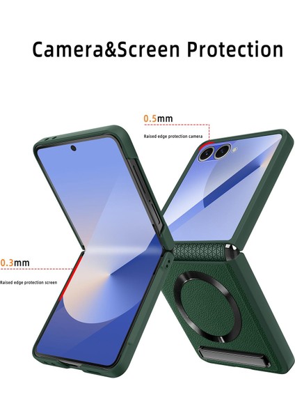 Samsung Galaxy Z Flip 7 5g Için Litchi Deri Yapıştırma Telefon Kılıfı (Yurt Dışından) indirimleri