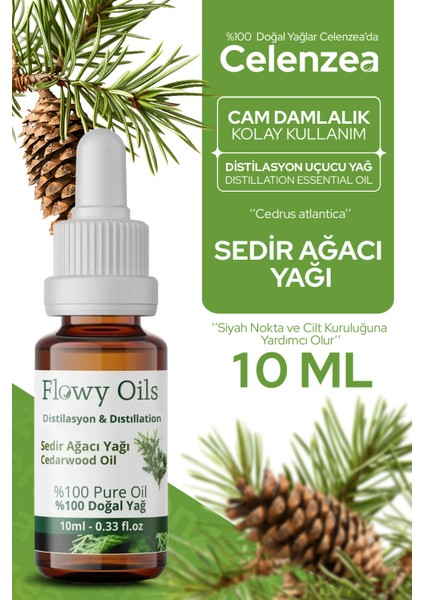 Sedir Ağacı Yağı %100 Doğal Bitkisel Uçucu Yağ Cedarwood Oil 10ML