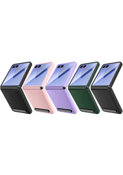 Samsung Galaxy Z Flip 7 5g Için Litchi Deri Yapıştırma Telefon Kılıfı (Yurt Dışından) fiyatları