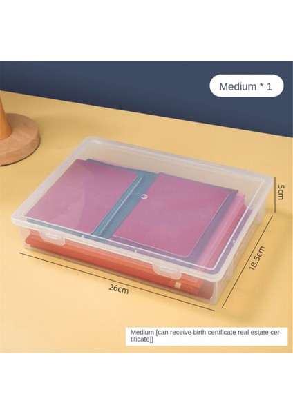 Dosya Düzenleyici Şeffaf Kare Saklama Kutusu A4 Saklama Kutusum (Yurt Dışından)