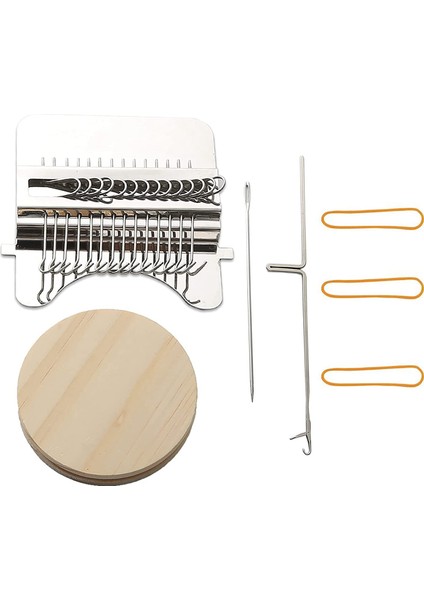 Mini Tezgah Hızda Tip Örgü Aracı, Dikning Tezgahı Hızlı Bir Şekilde Mini Tamir Etme Uygun Depo Deom Diy Dokuma Sanatları 14 Hooks (Yurt Dışından)