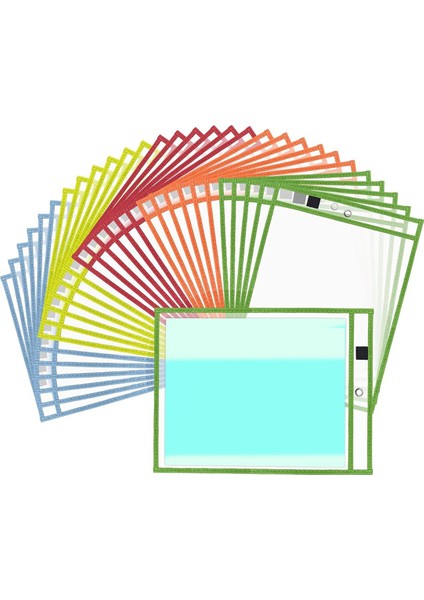 Kuru Silinebilir Cep Kovanları, Plastik Dosya Kovanları Sayfa Koruyucuları, 30 Adet (Yurt Dışından)