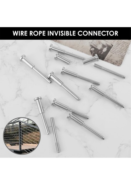 10PCS Görünmez Kablo Korkuluk Kiti, Kablo Korkuluk Için Swage Saplama Sonu, Swaj Gerginlik Kablo Korkuluk Sistemi Ahşap Için (Yurt Dışından) fırsatları