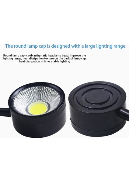 LED Çalışma Işığı Manyetik Taban Esnek Çörek Lambası 220V 5W Torna Frezeleme Matkap Pres Endüstriyel Aydınlatma, Ab Fişi (Yurt Dışından) modelleri